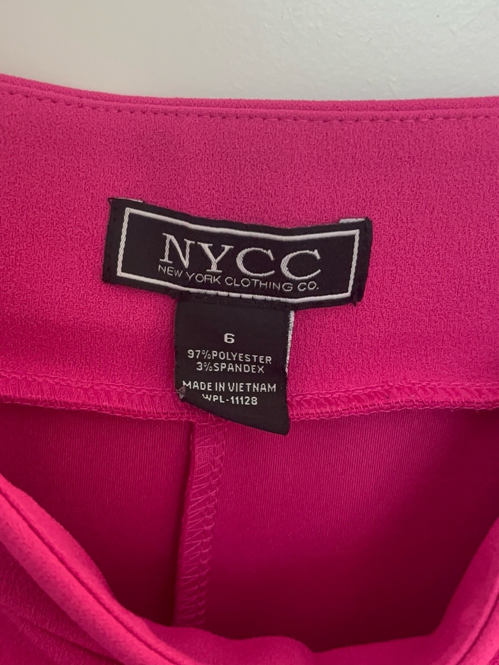 New York & Company High-Rise Wide-Leg Pants in Hot Pink - Picture 3 of 4